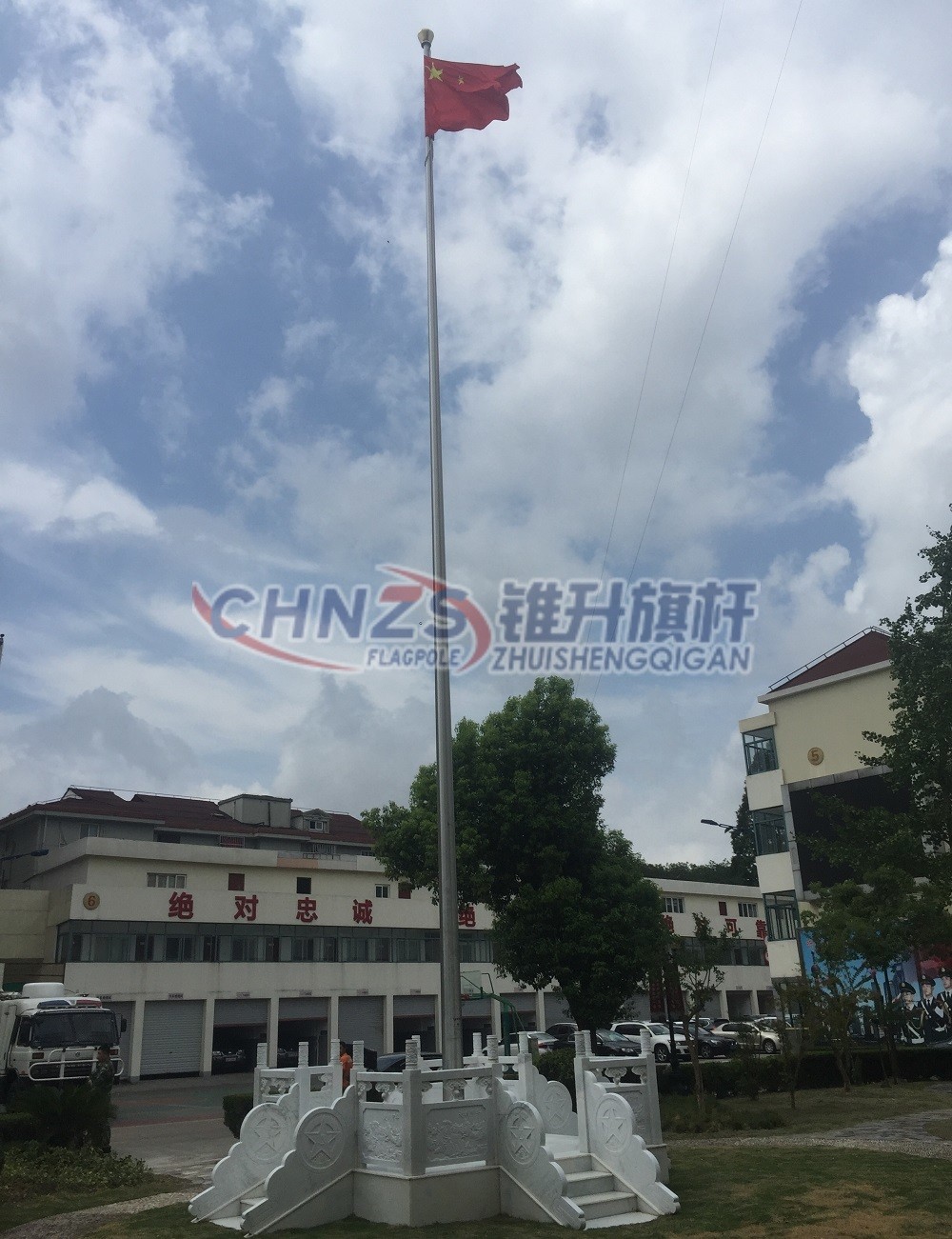 武警支隊(duì)通江旗桿安裝