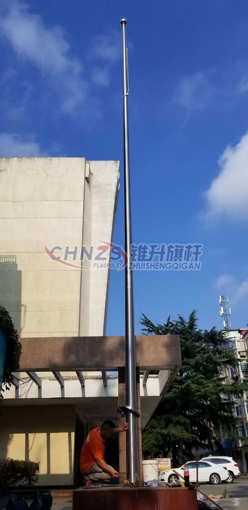 部隊不銹鋼白云礦區(qū)旗桿安裝