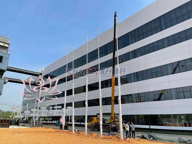 國(guó)旗永登旗桿安裝效果